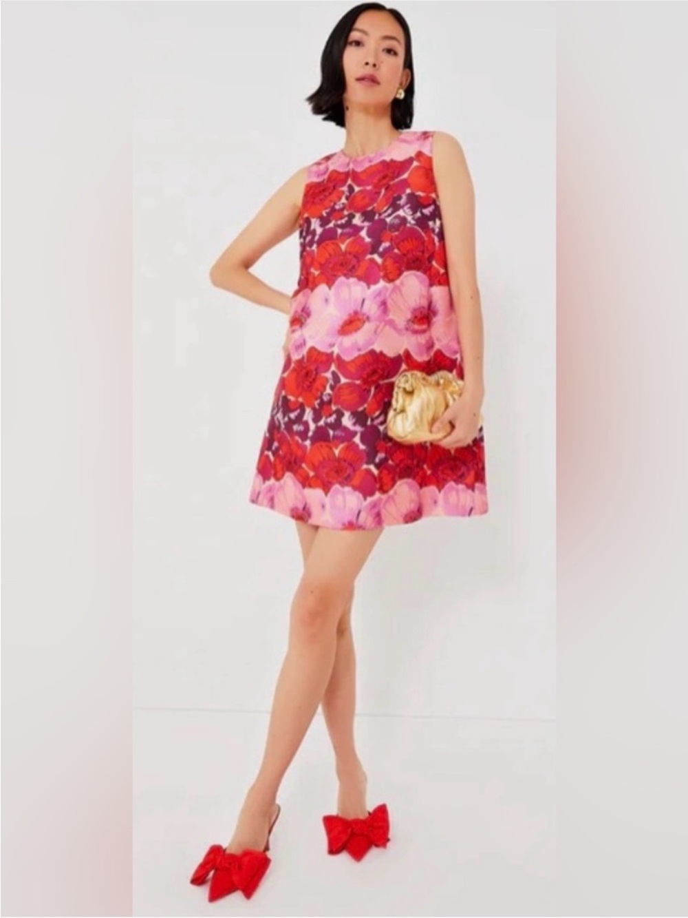 Tuckernuck Poppy Pink & Red Floral Mini Dress
